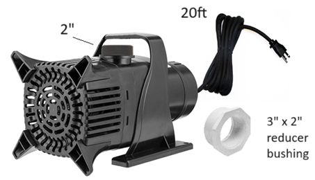Atlantic TT7500 TidalWave3 pump replace with RPT7500-33 ~ 7900 gph