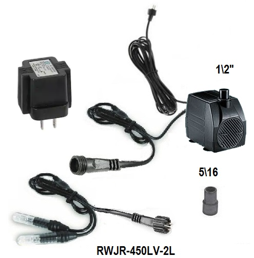 JIER JR-450LV pump-w-2-Lights replace with RWJR-450LV-2L-LED