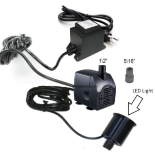 Submersible water pump replacement for the SEASUNSTAR with an LED light. The model is MZ20450AB.