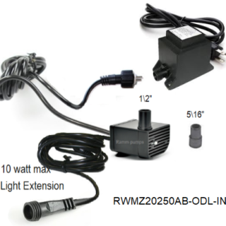 Water pump with light connector sea sun star brand MZ20250ab