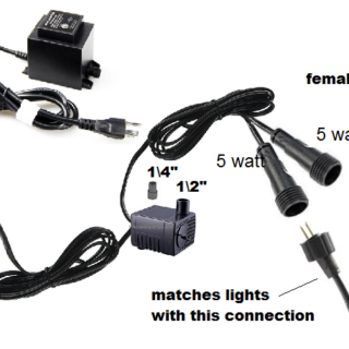 Yuanhua LV70T water pump with 2 light connectors