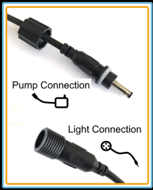 water pump light connector
