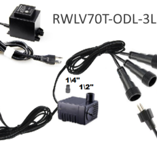 Yuanhua water pump with 3 light connectors model YH-LV70T