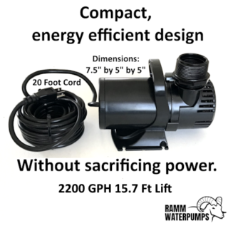 Submersible and in-line water pump model aquasurge 2000 from aquascape replacement water pump.
