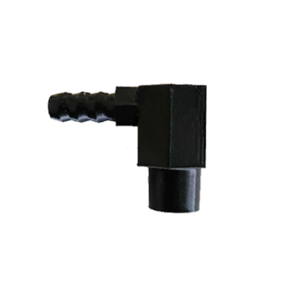 90 degree elbow for tile saw applications. It comes with a half inch slip by quarter inch barbed fitting. Great for Jebao pumps.