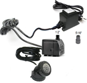 Water pump intended to replace the peaktop branded water pump model pt-560(o)lt 10A/330-p250E (1.4W)