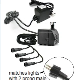 A thermally protected water pump replacement for indoor and outdoor use. For seasunstar models MZ-lv170t. This water pump comes with 4 light connectors.
